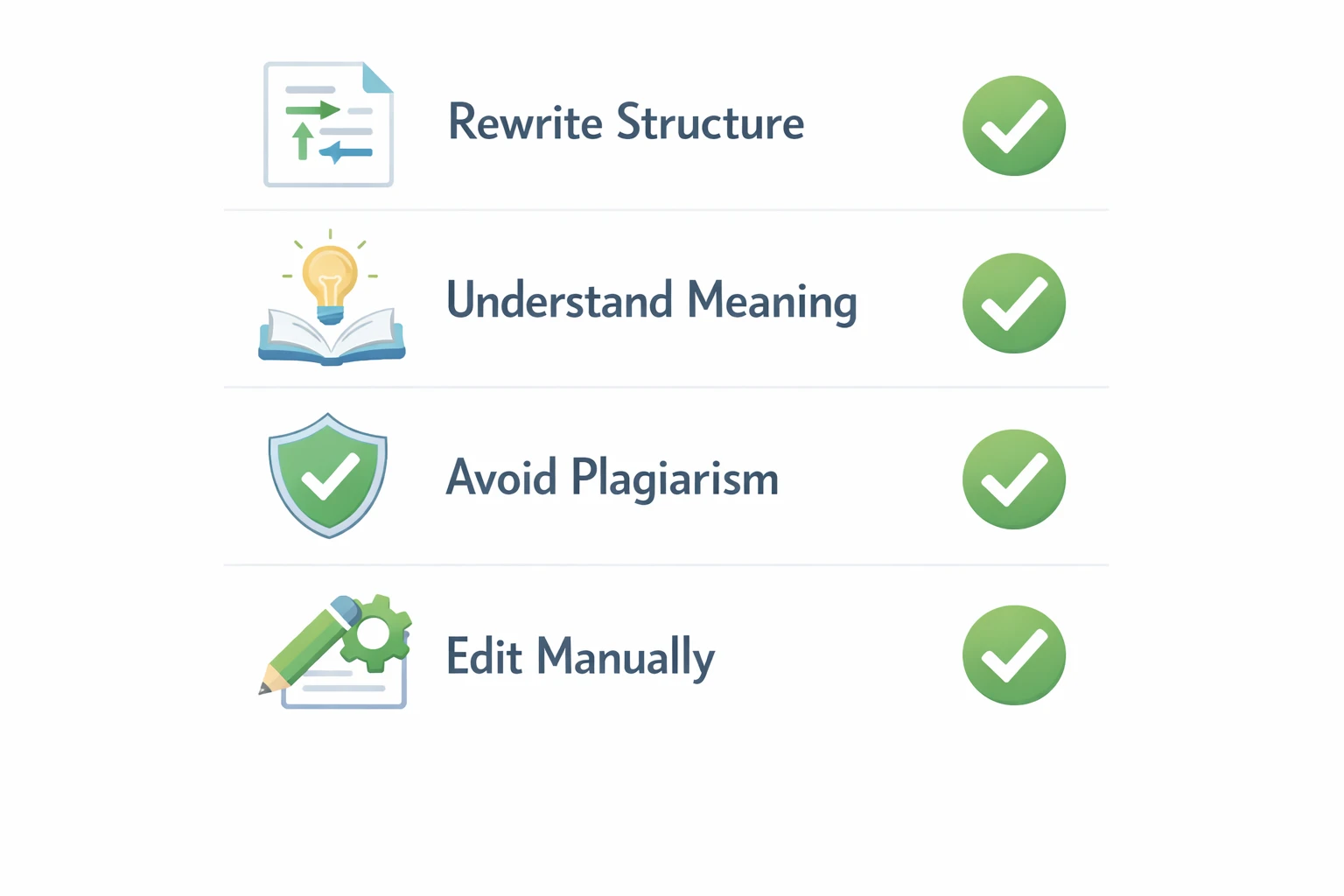 checklist to avoid common paraphrasing mistakes in writing

