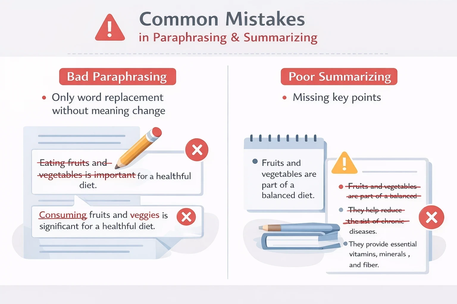 common mistakes in paraphrasing and content writing

