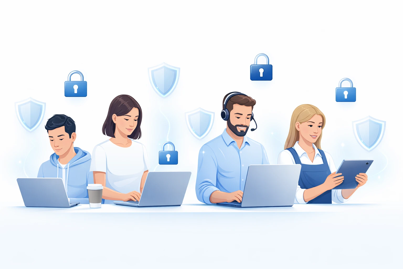 Students and professionals using password manager securely

